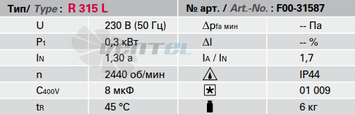 Rosenberg R 315 L STAHL - описание, технические характеристики, графики